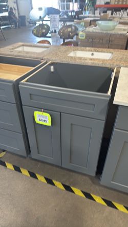 24” bathroom vanity in gray color