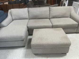Sectional sofa and ottoman 120”-66” ottoman is 37”-30”