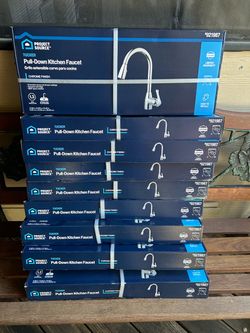 Project Source Tucker Chrome Single Handle Deck-mount Pulldown Kitchen Faucet with Sprayer (Includes Deck...