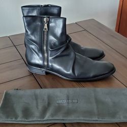 John Varvatos Jim Morrison Sharpei Boot Leather Hendrix Black Sz 13 MSRP $1298