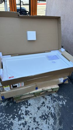 DreamLine SlimLine 60 in. x 30 in. Single Threshold Shower Pan Base in White with Right Hand Drain