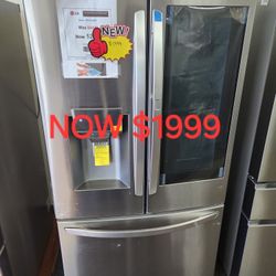 24 Cu. Ft. Smart Wifi Enabled Instaview Door IN Door Cpunter Depth Refrigerator With Craft Ice Maker