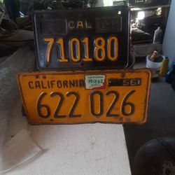 1963 And 1956 License Plate