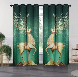 Tony's collection St Patricks Day Blackout Curtains 95 Inches for Sliding Glass Door, Printed Reducing Heat and Cold Block Curtain Panels for Room Dec