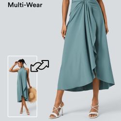 Breezeful™ High Waisted Wrapped Tie Back Quick Dry Skirt