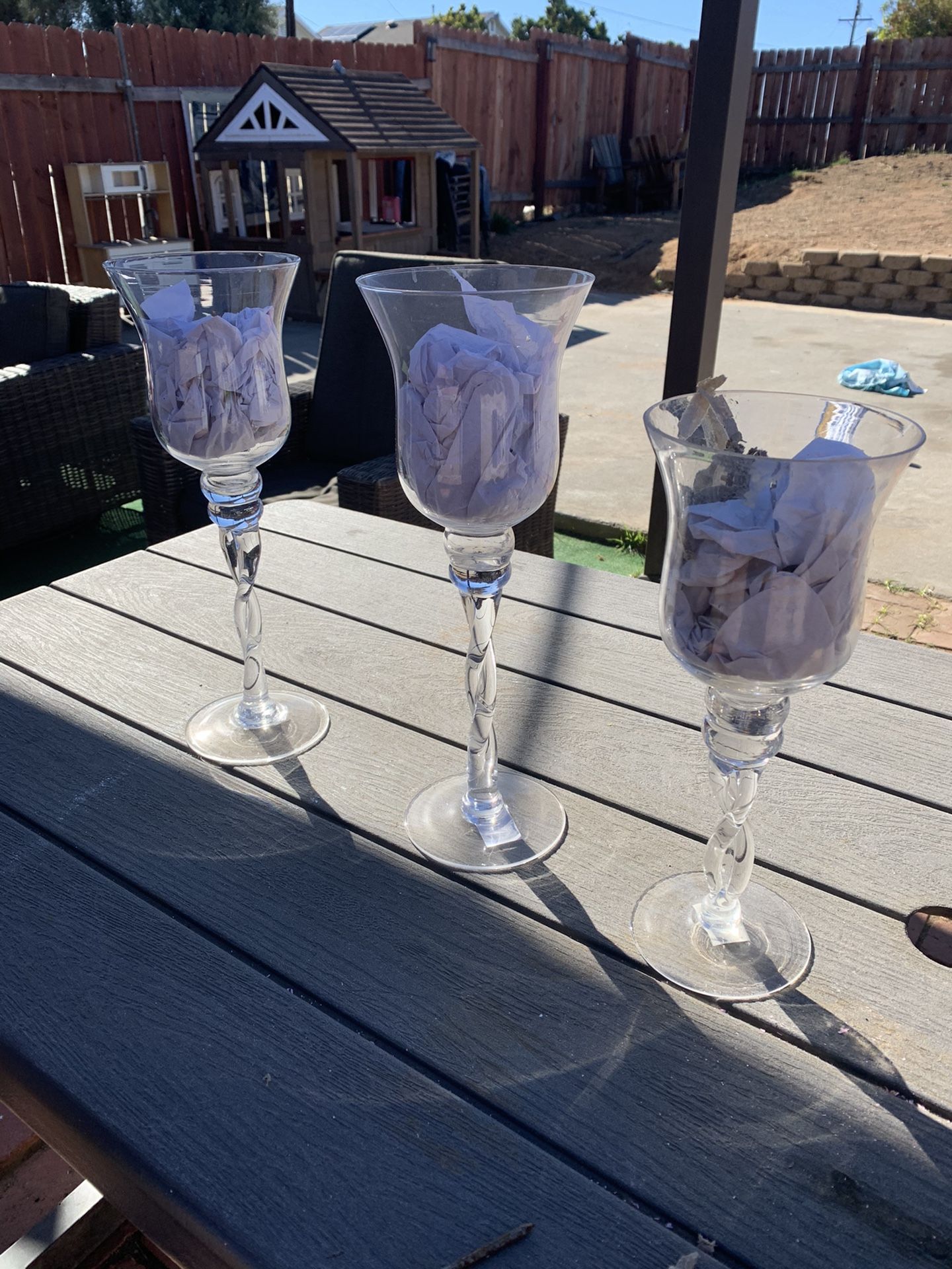 8 Tall Glass cups 5X14