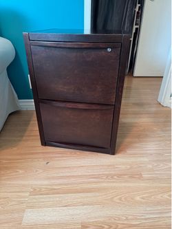 Gently Used 2 Door Wood File Cabinet