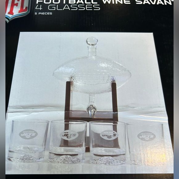  NY Jets  Wine Savant Football Decanter Set