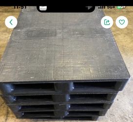 Black Plastic Pallets – Stack of 4