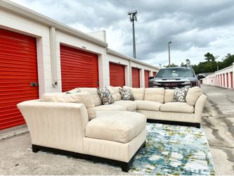 Oversized Microfiber Sectional Couch -details in description