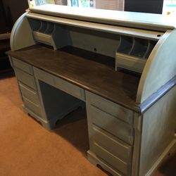 Charming Vintage Desk – Teal & Navy Finish