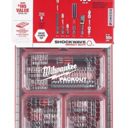 Milwaukee 48-32-4082 Shockwave 100 piece Impact Driver Bit Set Packout Case 
