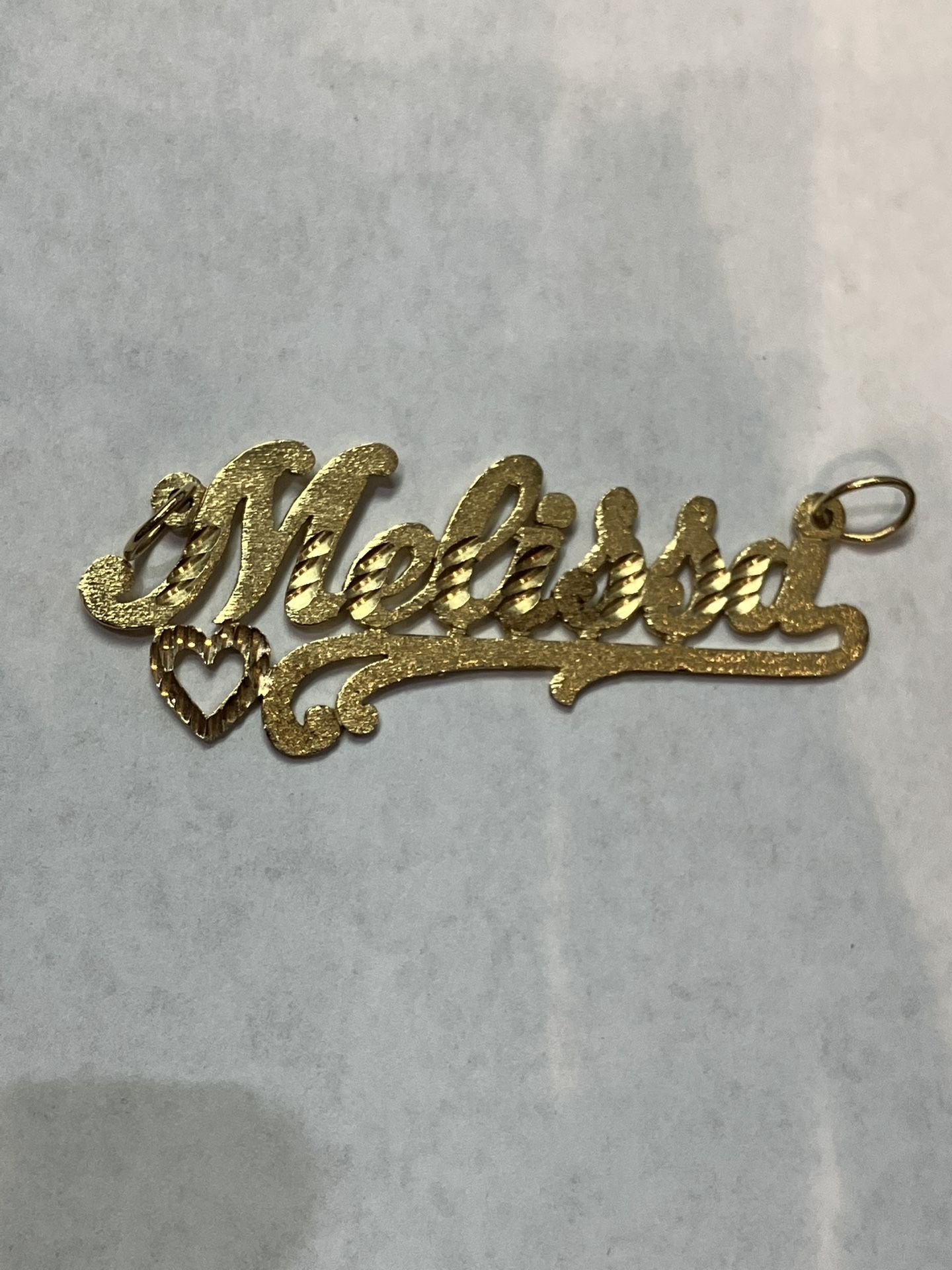 10k Gold Name Pendant #110122-3 MJ