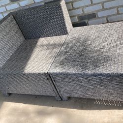 resin wicker chair and ottoman