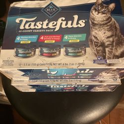 2 Boxes Blue Tastefuls Cat Food 24 Cans Total 