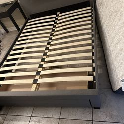 Queen size bed frame with headboard