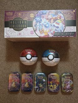 Holiday Calendar, Poke Ball, & Tins