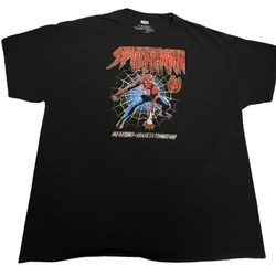 Marvel Spiderman My Spidey Sense Is Tingling Black Cotton T-shirt Size 3XL 