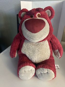 Disney Pixar Store Lotso Huggin Bear Plush 15" Strawberry Scent Toy Story 3