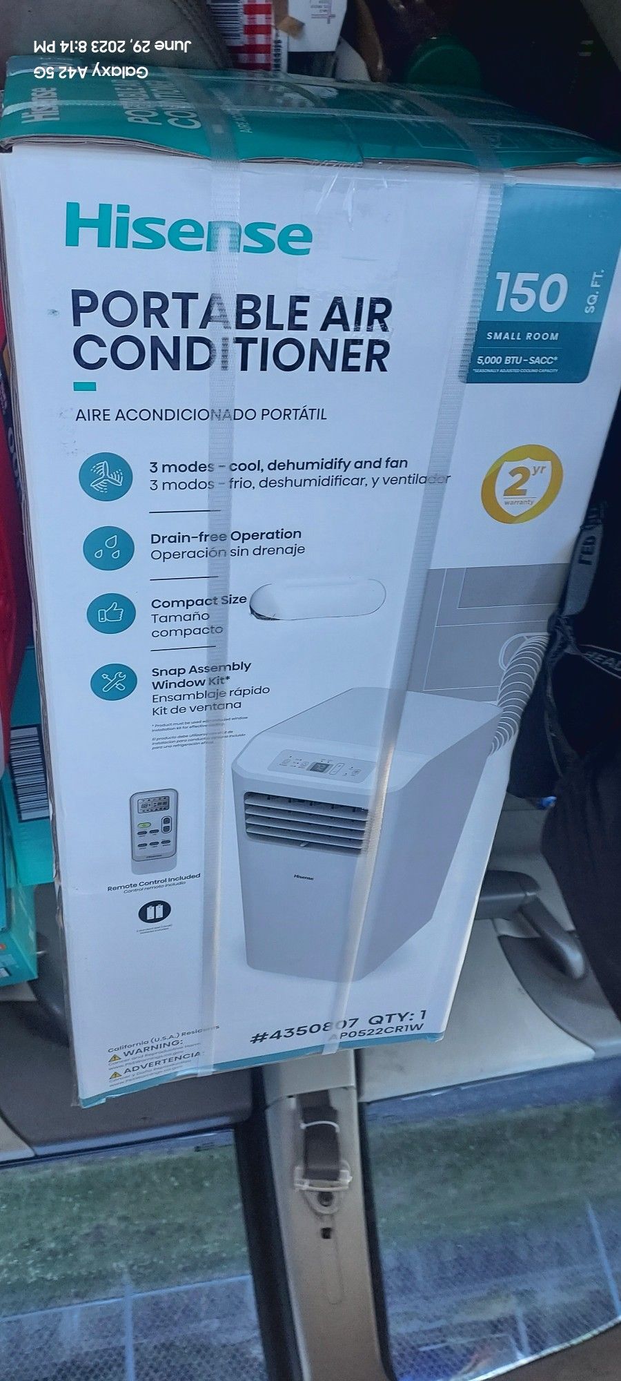 HiSense PORTABLE AC UNIT