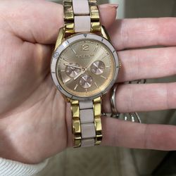 Coach Women’s Gold And Stainless Steel Watch