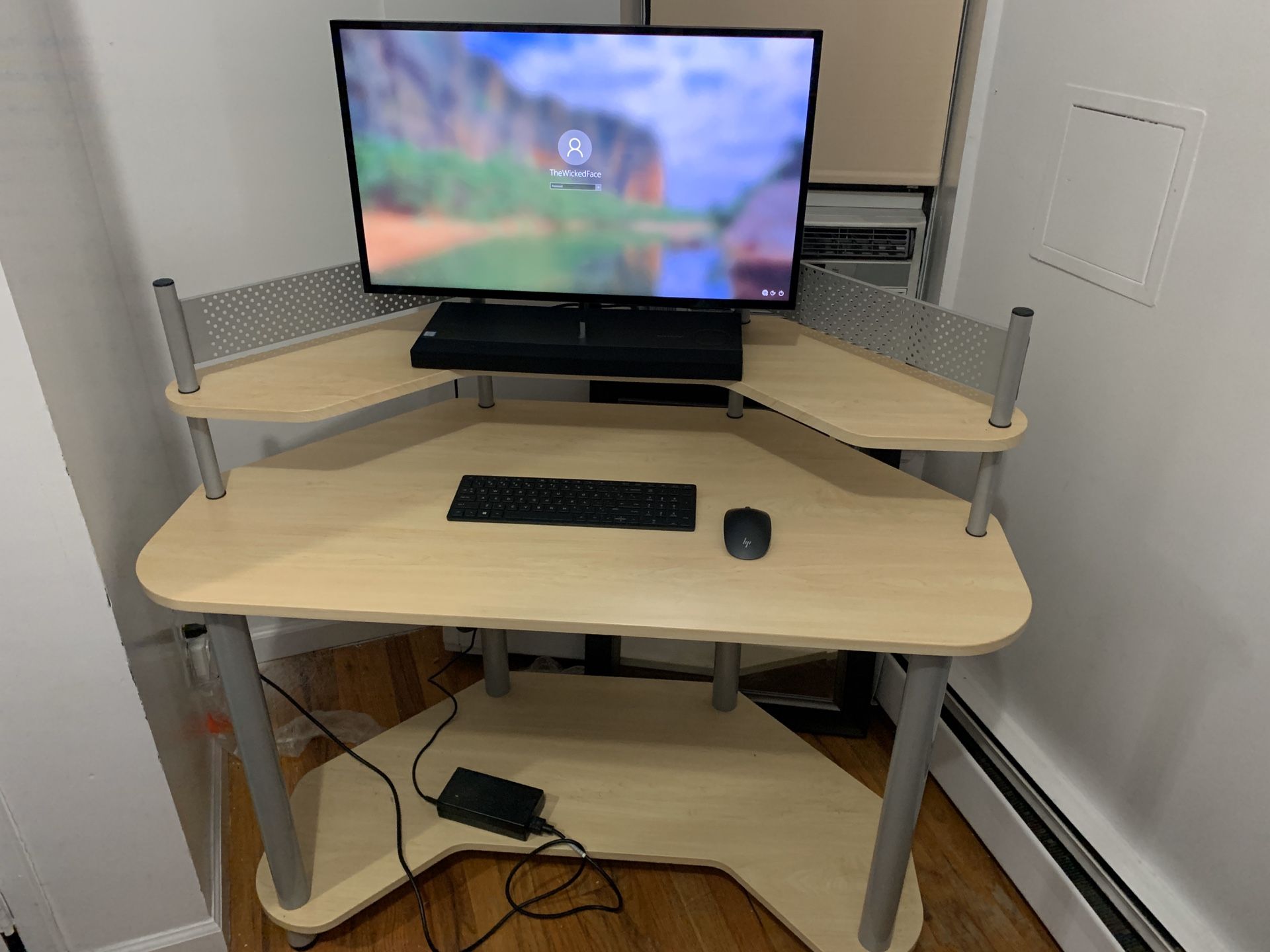 Spacious Wooden Corner Desk