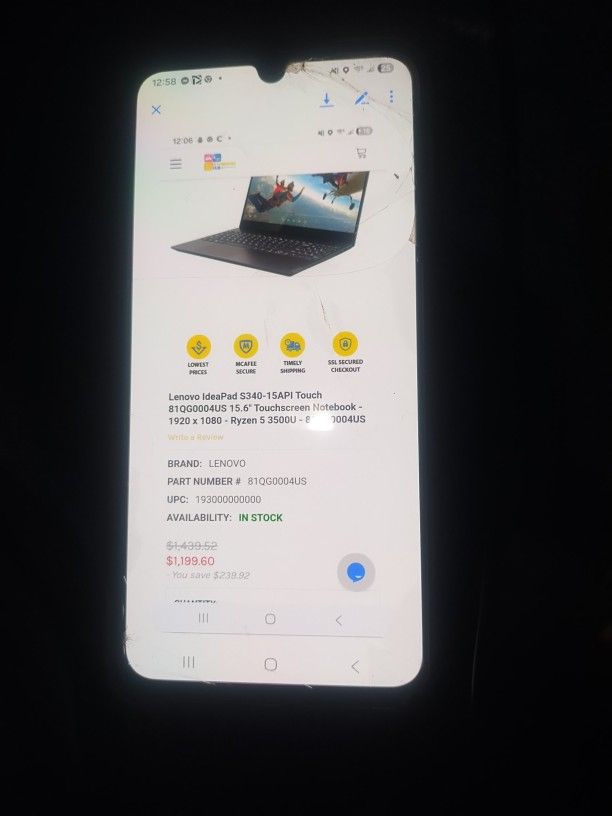 Lenovo Idea Pad S340-15api Touch