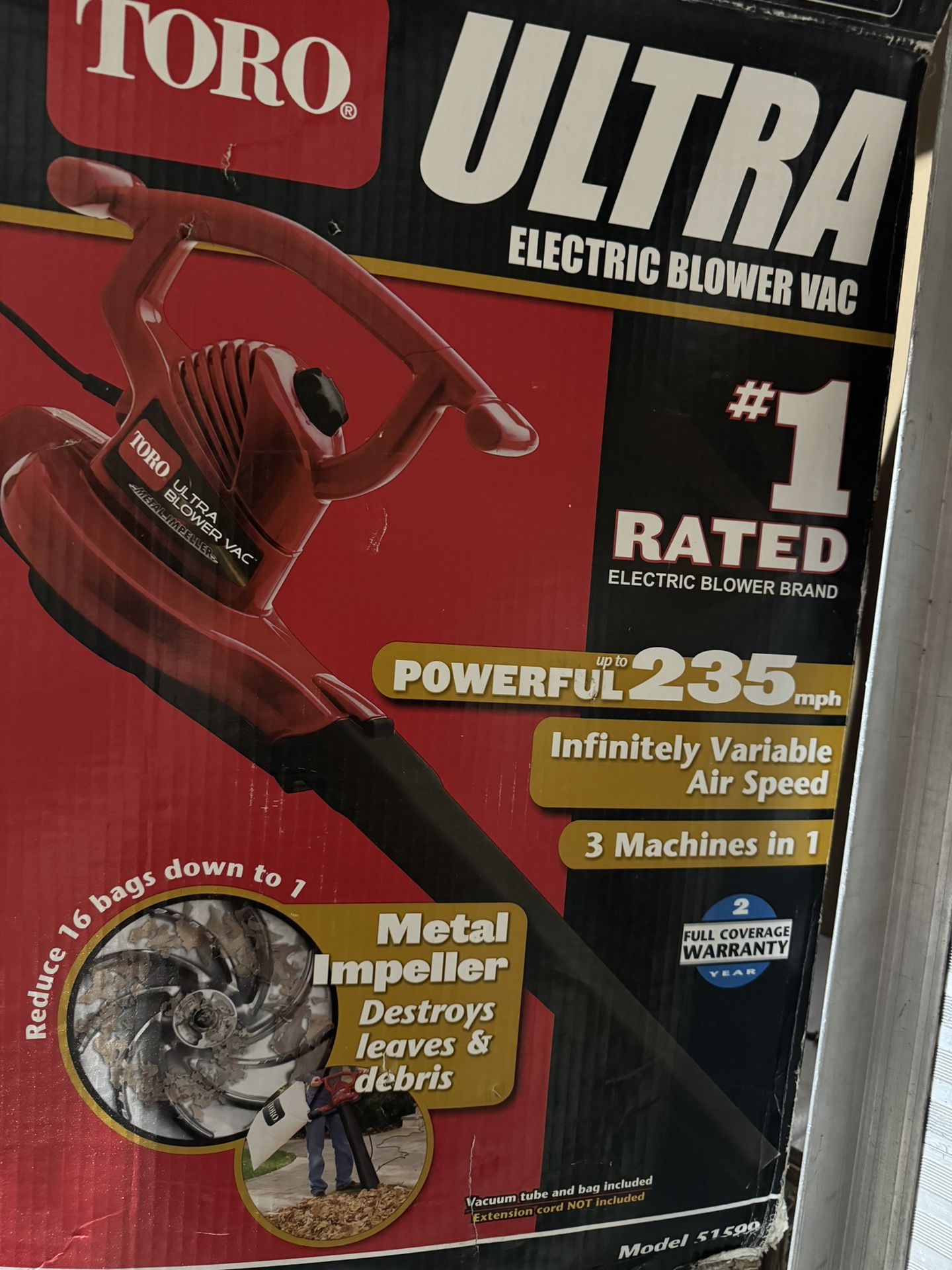 Toro Electric Leaf Blower/ Vacuum/ Mulching 