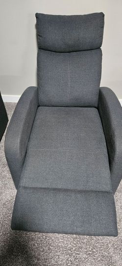 Charcoal Grey Fabric Manual Recliners
