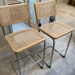 Bar Stool Set Rattan Style