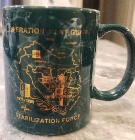 Vintage Bosnia Operation Joint Guard Special Forces USA Coffee Mug/Cup