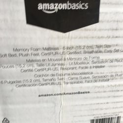 MEMORY FOAM 6” Twin Size Never Unpacked