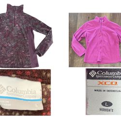 Columbia 1/4 Quarter Zip Pullover Bundle Women Sz Large 2 Total