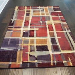 Free Area Rug- multicolored 5ft 4in x 7ft 8in