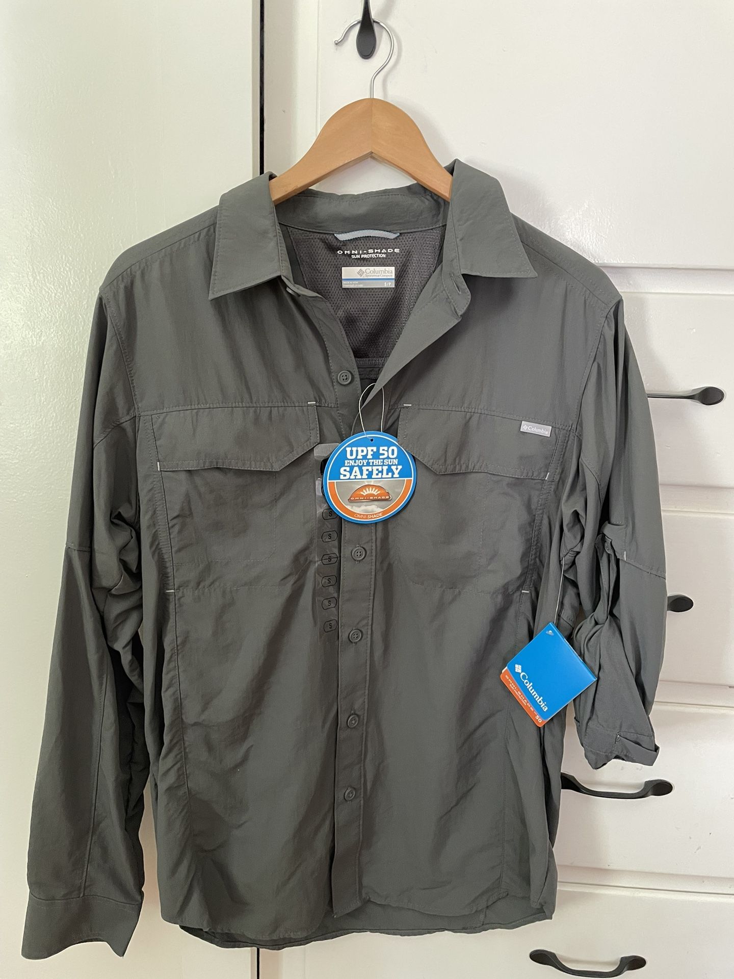 NWT Columbia Men's Omni-Shade Silver Ridge LS Shirt