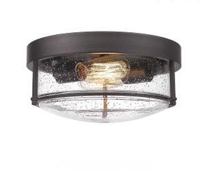 FEMILA Flush Mount Light Fixture, 12" Ceiling Light Fixtures, Farmhouse Porch, Oil Rubbed Bronze