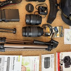 Canon EOS Rebel T3i DSLR Camera Bundle – Complete Starter Kit (2 Lenses + Tripod + Bag)