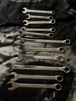 Metric wrench set 9,10,11,12,13,14,15 ,17,18,19,20