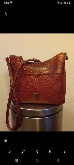 Dooney & Bourke Ostrich Leather Purse Shoulder Bag Crossbody