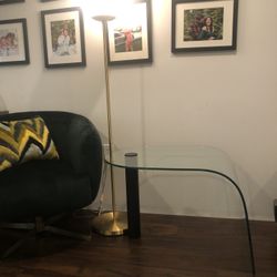 Absolutely Gorgeous Vintage  Waterfall Glass Side Table