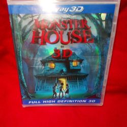 BLUE RAY MOVIE MONSTER HOUSE IN 3 D. BRAND NEW FOR $10.00 DOLLARS  