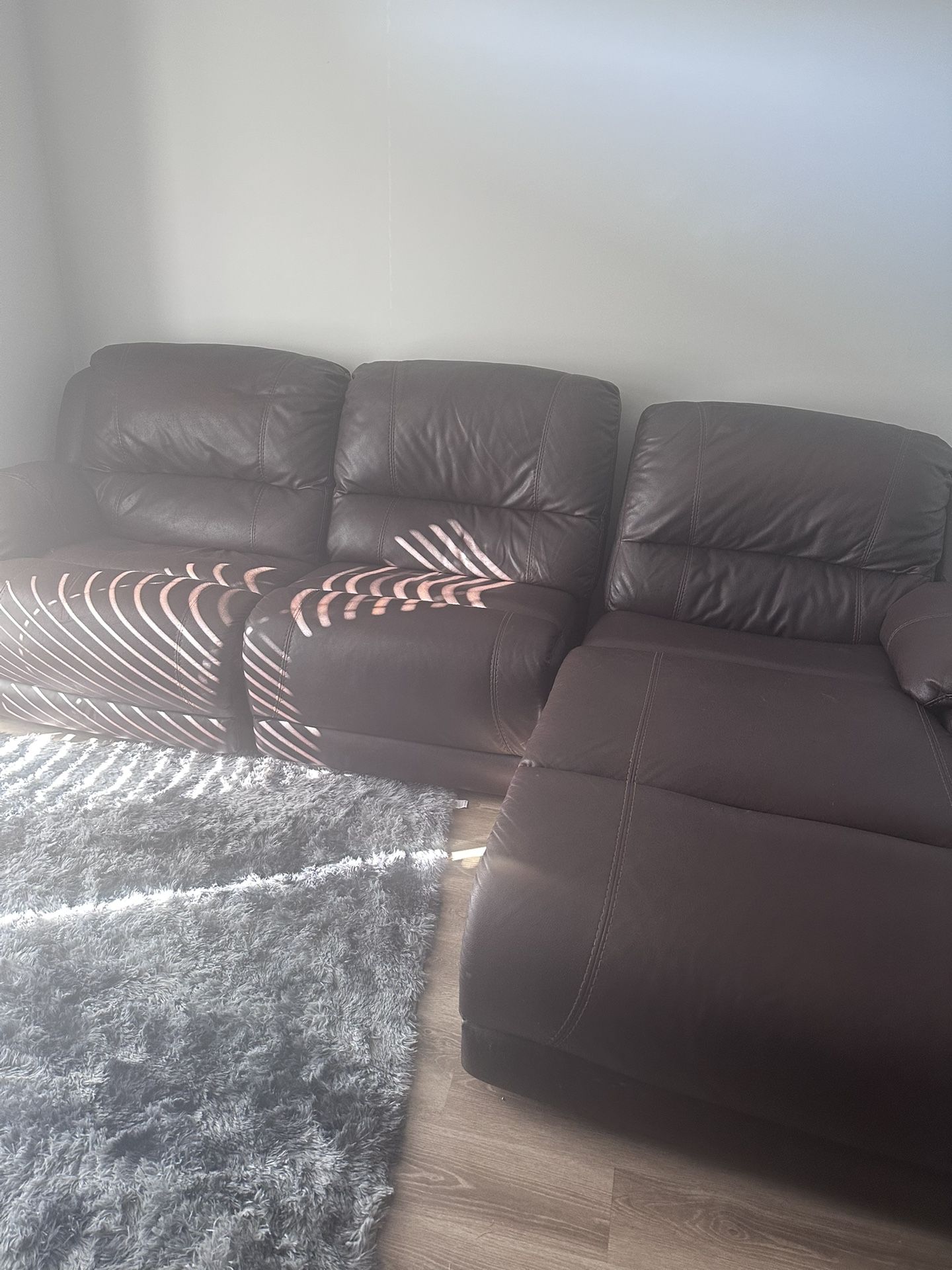 Leather Recliner Sofa