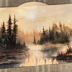 Forest & Lake Landscape Canvas