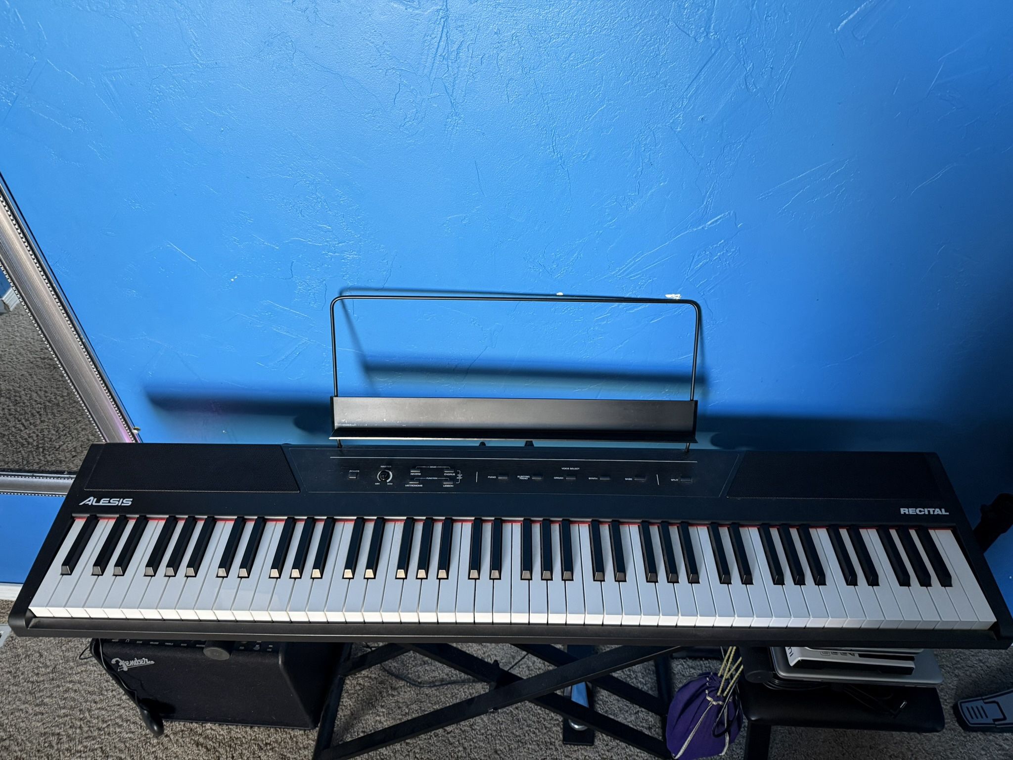 Electric Piano Bundle – Alesis Recital 88-Key + Stand + Pedal