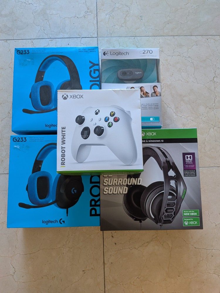 Brand New Electronics Lot Gaming Headphones Camera And Xbox Controller