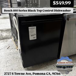 Bosch 100 Series Black Top Control Dishwasher 