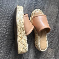 Dolce Vita CHAVI WIDE SANDALS HONEY LEATHER Size 6.5W