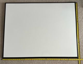 Large 42" x 33" Dry Erase Whiteboard with Sleek Black Metal Frame
