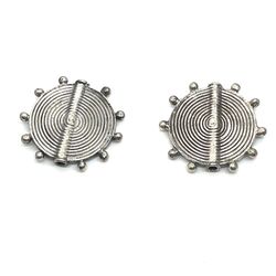 2 Sterling Southwest Spiral Disc Beads