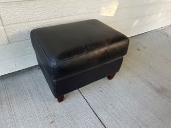 Leather ottoman